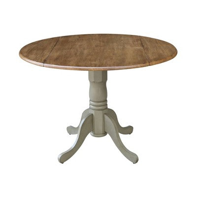 42 Albion Drop Leaf Dining Table with 4 Madrid Ladderback Chairs - International Concepts