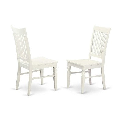 HomeStock 5-Piece Linen White Finish Solid Wood Top Dining table with 4 Chairs