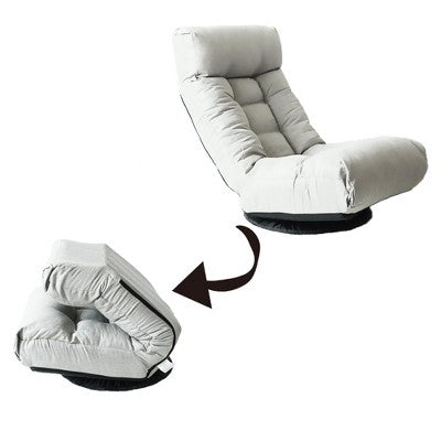 GDFStudio Sharp Swivel Floor Chair, Adjustable Upholstered Reclining with Ottoman