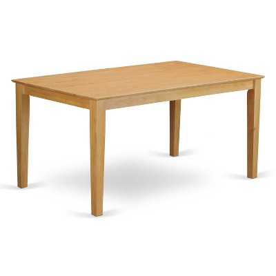 HomeStock 5-Pc Natural Oak Finish Solid Wood Top - Rectangular Dining Room Set - Seats 4