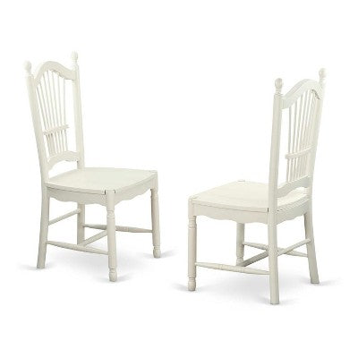 HomeStock 5-Piece Round Buttermilk and Cherry Finish Solid Wood Top Dining Table with 4-Chairs