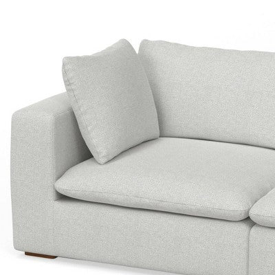 WyndenHall Marlee 3 Seater Sofa and Ottoman Cloud Gray