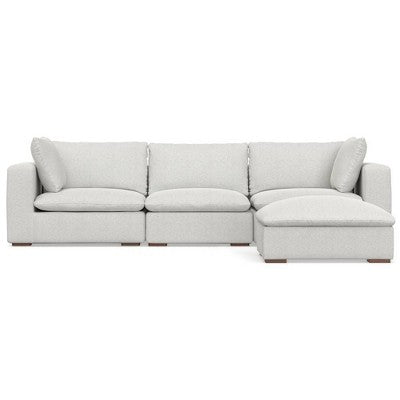 WyndenHall Marlee 3 Seater Sofa and Ottoman Cloud Gray