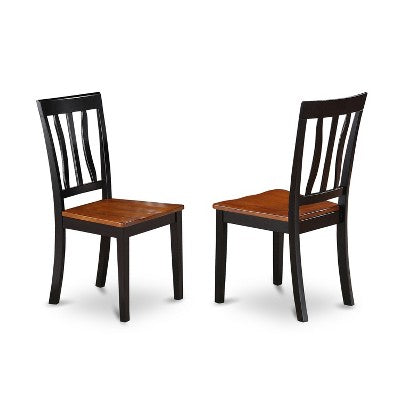 Dinette Set 5 Piece Round Table & Chairs - Black Cherry Finish - Home Kitchen Dining Room Set