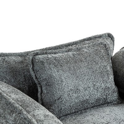 GDFStudio Dorine Modern Boucle Upholstered Oversized Sofa with Ottoman