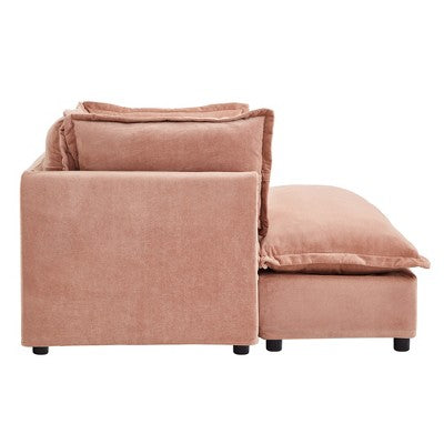 GDFStudio Becky Modern 47 Armchair Sofa with Movable Ottoman