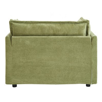 GDFStudio Becky Modern 47 Armchair Sofa with Movable Ottoman