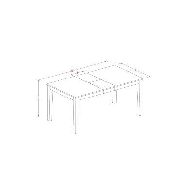 HomeStock 6-Piece Rectangle Buttermilk Cherry Finish Solid Wood Top Dining Table with 1-Bench and 4-Chairs