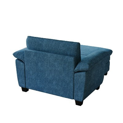 GDFStudio Kennan Modern 51 Chenille Upholstered Oversize Chair and Storage Ottoman Set