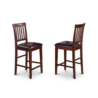 Counter Height Table Set - 3 Piece Dining Set with Stools - Rustic Kitchen Table