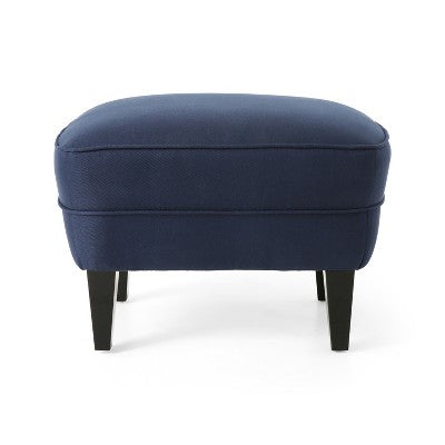 GDFStudio Jaxen Contemporary Fabric Tufted Club Chair and Ottoman Set