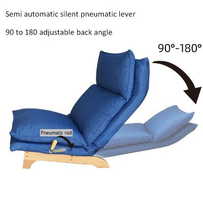 GDFStudio Quentin 2 Piece Modern Foldable Floor Chair, Upholstered Reclining with Ottoman