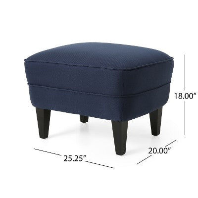 GDFStudio Jaxen Contemporary Fabric Tufted Club Chair and Ottoman Set