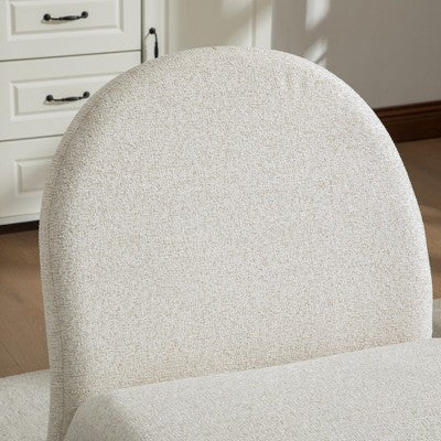 GDFStudio Amelia Modern Chenille Upholstered Armless Chair with Storage Ottoman