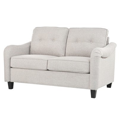 GDFStudio McLarnan Contemporary 3 Piece Fabric Tufted Sofa Set