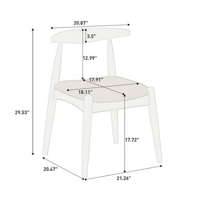 Christopher Knight Home Ahmad Modern 5 Piece Rubber Wood Dining Set with Faux Leather Upholstered Chairs and Rectangular Table