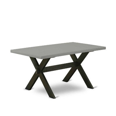HomeStock 7-Piece Rectangle Natural Oak Finish Solid Wood Top Dining Table with 6-Parson Chairs