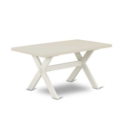 HomeStock 6-Piece Rectangle Natural Oak Finish Solid Wood Top Dining Table with 1-Bench, 4-Chairs