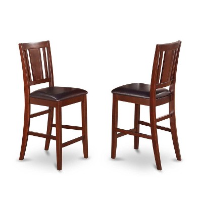 3-Piece Mahogany Finish Solid Wood Top - Dining Room Set - Seats 4