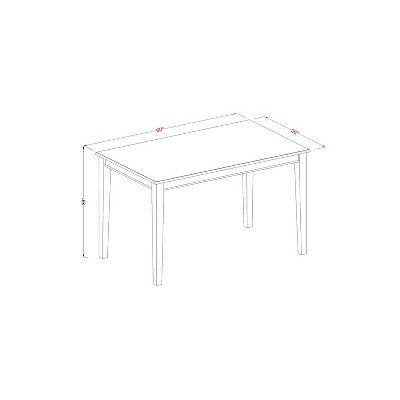 Gathering Table Set - Kitchen Dining Table with Bar Stools - Modern Wood Table & Chairs