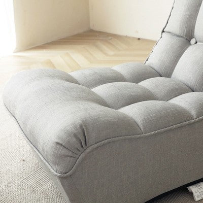 GDFStudio Lucan Modern Upholstered Tufted Adjustable Backrest Chair with Ottoman
