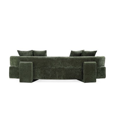 Manhattan Comfort 2pc Verandah Chenille Upholstered 112 Sofa and 90.6 Sofa Set
