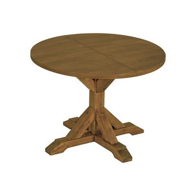 GDFStudio Zayd 6 Piece Dining Set with Extendable Pedestal Table, Ladder Back Chairs and Bench