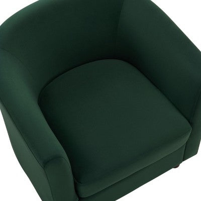 Velvet Accent Chair with Ottoman, Modern Barrel Chair Armchair for Living Room, Bedroom