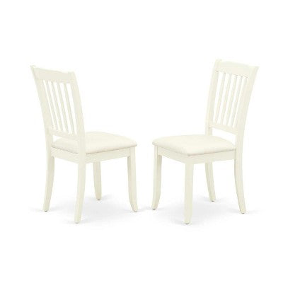 HomeStock 5-Piece Round Linen White Finish Solid Wood Top Dining table with 4-Chairs with Slat Back