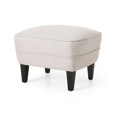 GDFStudio Jaxen Contemporary Fabric Tufted Club Chair and Ottoman Set