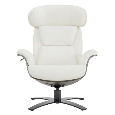 Spruce&Spring Swivel Recliner Chair Set Accent Chair with Ottoman and Adjustable Headrest