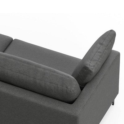 WyndenHall Lana 90 Mid Century Sofa with Ottoman Set