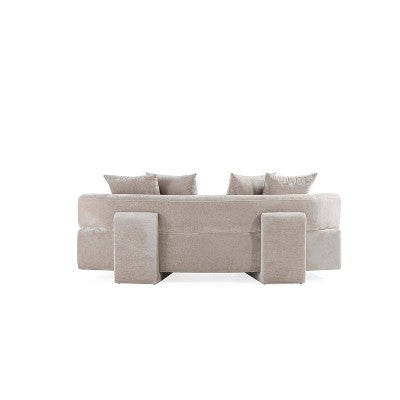 Manhattan Comfort 2pc Verandah Chenille Upholstered 112 Sofa and 90.6 Sofa Set