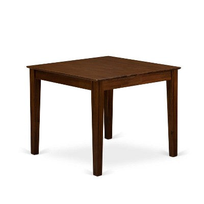 HomeStock 3-Pc Antique Walnut Finish Square Solid Wood Top Dining Table Set for Small Spaces