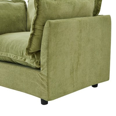 GDFStudio Becky Modern 47 Armchair Sofa with Movable Ottoman