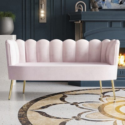ChaletPosh Velvet Sofa with Bench And Coffee Table