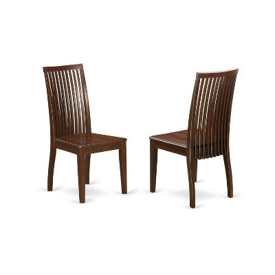 Round Kitchen Table Set with 4 Chairs - 42 Inch Dining Table, Mahogany Finish, Compact Furniture Set