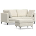 WyndenHall Lana 76 Mid Century Sofa with Ottoman Set