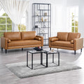 Home Imports Emporium Upholstered Chair, Loveseat and Sofa Set Combos for Living Room in Tan, Leather