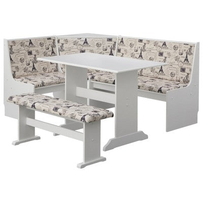 3pc Lacey Upholstered Nook Set - Buylateral