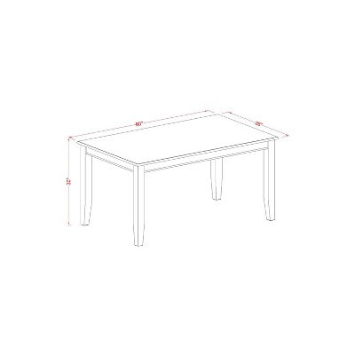 Modern 7-Piece Dinette Set - Kitchen Table & 6 Chairs - Rectangular Dining Room Set - Black Finish