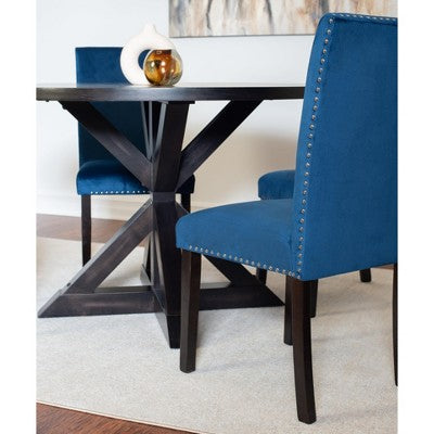 Roundhill Furniture Enbridge 5-piece Dining Set, Cross-Buck Dining Table with 4 Stylish Chairs