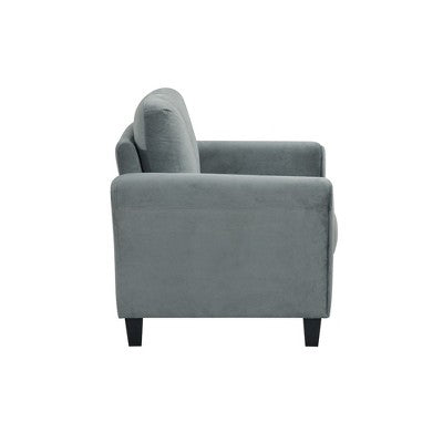 GDFStudio Klee Modern 6-Seater Velvet Upholstered Seating Set with Thick Cushions