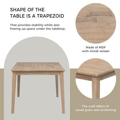 GDFStudio Monica 6 Piece Dining Set with Table and Upholstered Chairs