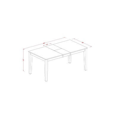 Dining Room Table Set 7 Piece - Rectangular Table with Butterfly Leaf & 6 Kitchen Chairs - Black & Cherry Finish