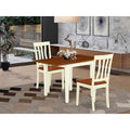 HomeStock Cherry Finish Wooden Modern 3-Piece Dining Set