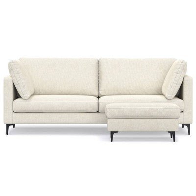 WyndenHall Lana 90 Mid Century Sofa with Ottoman Set