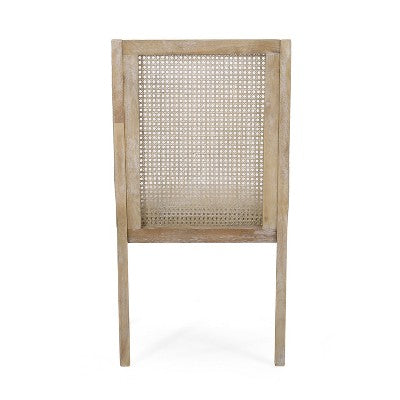 Christopher Knight Home Mason 7 Pieces Cane Rattan and Rubberwood Dining Set