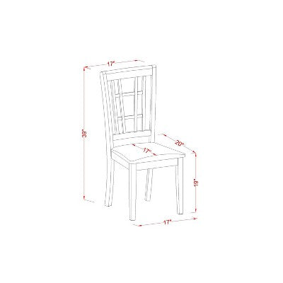 Dining Room Table Set 7 Piece - Rectangular Table with Butterfly Leaf & 6 Kitchen Chairs - Black & Cherry Finish