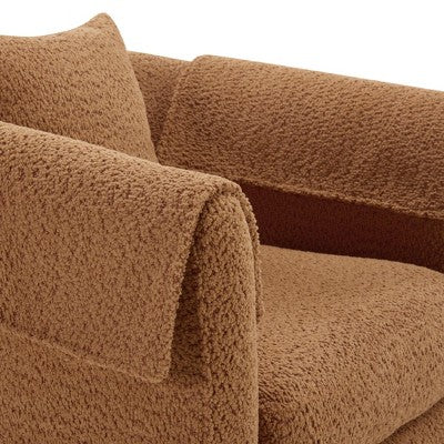 Swivel Accent Chair with Ottoman Set, Modern Chenille Barrel Armchair with Back Pillow & 2 Armrest Covers for Living Room, Bedroom, Office